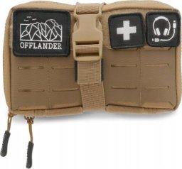 Offlander OFFLANDER SASZETKA TAKTYCZNA MOLLE Z RZEPEM NA POWERBANK I KABLE KHAKI