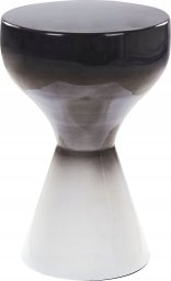 Beliani Stolik pomocniczy metalowy czarno-biały TIBITO