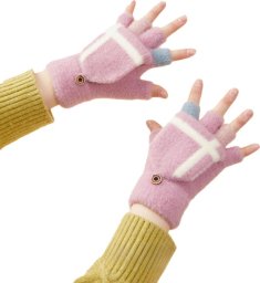  Hurtel Rękawiczki mitenki zimowe do telefonu dziecięco - damskie różowe Rękawiczki mitenki zimowe do telefonu dziecięco - damskie różowe