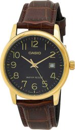 Zegarek Casio Zegarek marki Casio model MTP-V002G kolor Brązowy. Akcesoria męski. Sezon: Cały rok NoSize