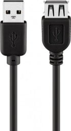 Kabel USB TRITON Przedłużacz USB 2.0 Hi-Speed, czarny - Długość kabla 2 m