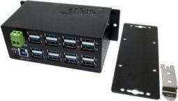 Exsys EXSYS EX-1113HMS 16-portowy koncentrator USB 3.0/3.1(Gen1) Din-Rail-Kit 15KV ESD z ochroną przeciwprzepięciową