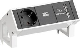  TRITON BACHMANN DESK2 1xCEE7/3 USB Oplader, Stroom 0,2m GST18 RAL9010