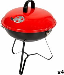  Aktive Przenośny grill Aktive Metal emaliowany  36 cm 36 x 44 x 36 cm (4 Sztuk) Czerwony