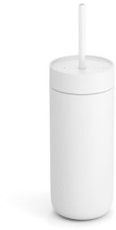 Fellow Fellow - Carter Cold Lid + Straw - Biała pokrywka ze słomką do kubka