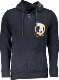 Cavalli Class NIEBIESKA BLUZA MĘSKA Z ZAMKIEM KLASY CAVALLI L
