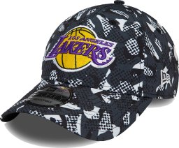  New Era Czapka z daszkiem NEW ERA LA Lakers NBA Print Black 9FORTY