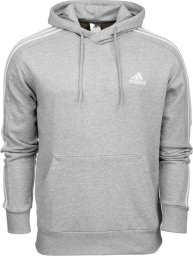  Adidas Bluza męska adidas Essentials French Terry 3-Stripes Hoodie szara IC0437 2XL