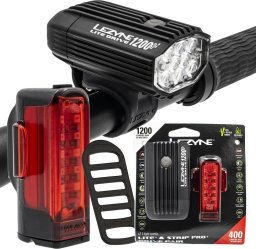 Lezyne Zestaw lampek Lezyne Lite Drive 1200+, Strip Drive Pro+, 1200 lm / 400 lm