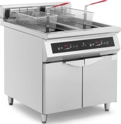 Royal Catering Frytownica indukcyjna podwójna z szafką 2 x 30 l 60-190 C 380 V 20000 W Frytownica indukcyjna podwójna z szafką 2 x 30 l 60-190 C 380 V 20000 W