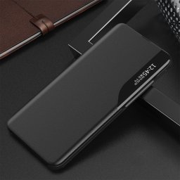 Hurtel Etui pokrowiec do Samsung S24+ z klapką i podstawką Eco Leather View Case czarne Etui pokrowiec do Samsung S24+ z klapką i podstawką Eco Leather View Case czarne