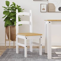  vidaXL vidaXL Krzesła stołowe, 2 szt., białe, 40x46x99 cm, drewno sosnowe