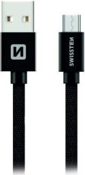 Kabel USB Sourcing Swissten Textile Quick Charge Universal Micro USB Data and Charging Cable 1.2m Black