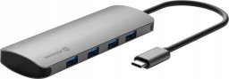 HUB USB Sourcing Swissten USB-C Splitter 4in1 with 4 USB 3.0 sockets / Aluminum case