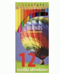  KW Trade Kredki ołówkowe 12 kolorów Friends