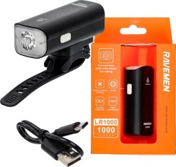 Ravemen Lampka przednia Ravemen LR1000, 1000 lm, USB-C, czarna