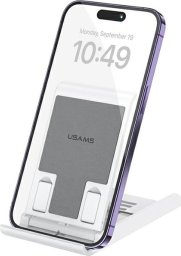 Podstawka Usams USAMS Składany stojak biurkowy na telefon/tablet biały/white ZJ073ZJ02 (US-ZJ073)