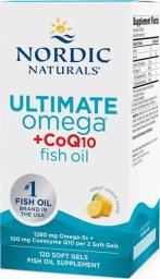 Nordic naturals Nordic Naturals - Ultimate Omega + CoQ10, 1280mg, Cytryna, 120 kapsułek miękkich