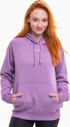 Under Armour Bluza z kapturem kangurka damska Under Armour Rival Fleece Hoodie fioletowa 1379500 560 S