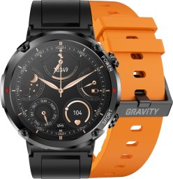 Smartwatch Gravity Zegarek męski SMARTWATCH GRAVITY GT21-2 BK/OG/BK