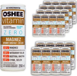 Oshee Oshee Vitamin Zero Magnez Napój gazowany o smaku jagód acai miechunki peruwiańskiej 250 ml x 24 sztuk