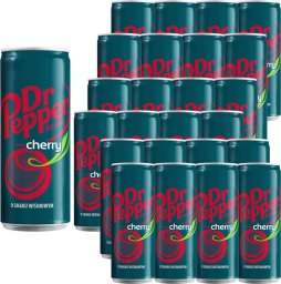 Dr Pepper Dr Pepper Cherry Napój gazowany o smaku wiśniowym 330 ml x 24 sztuki