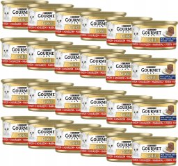 Purina Purina Gourmet Gold Karma dla kotów mus z wołowiną 85 g x 24 sztuk