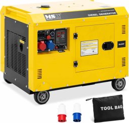 MSW Agregat generator prądotwórczy diesel na kółkach 240/400 V 8500 W 10 kVA 30 l Agregat generator prądotwórczy diesel na kółkach 240/400 V 8500 W 10 kVA 30 l