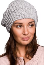  BE Knit BK060 Beret - szary (kolor szary, rozmiar uni)