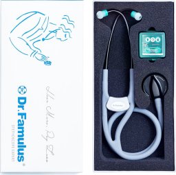  DR FAMULUS NOVAMA EXPERT ( DR FAMULUS ) DR400D - BŁĘKIT NIEBA Stetoskop z jednostronną dwutonową głowicą z funkcją strojenia dźwięku i silikonowym przewodem