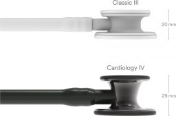 Littmann Stetoskop Littmann Cardiology IV 6232 Stetoskop kardiologiczny High Polish Smoke-Finish, przewód, trzonek i lira czarne