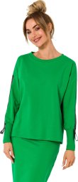  MOE M727 Bluza z lampasami - soczysta zieleń (kolor zielony, rozmiar S)