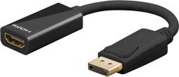 Adapter USB Neutralle Video redukcja, DisplayPort M - HDMI F, DP ver. 1.2, czarna, rozdzielczość do 8K Ultra HD 4320p (30 Hz)