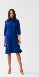  Stylove S346 Sukienka z wiązaniem przy szyi - chabrowa (kolor royalblue, rozmiar XL)