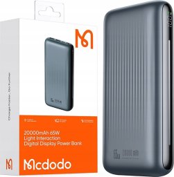 Powerbank Mcdodo MCDODO POWERBANK 20000MAH Z WYŚWIETLACZEM 3X USB USB-C 65W + KABEL USB-C PD