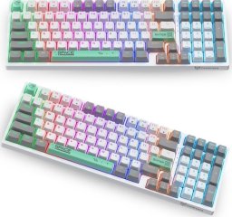 Klawiatura Onikuma ONIKUMA G38 Klawiatura Mechaniczna Gamingowa RGB : Kolor - biały/szary