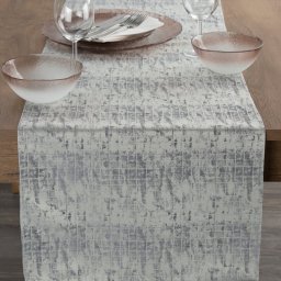 Eurofirany OBRUS ALINA 40 X 140 CM SREBRNY