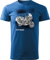 Topslang Koszulka z motocyklem na motor Honda NT 1100 męska niebieska REGULAR XXL