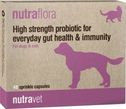 Nutravet NUTRAVET Nutraflora For Dogs & Cats 48kaps - Probiotyk o wysokiej sile wspomagający codzienne zdrowie jelit i odporności