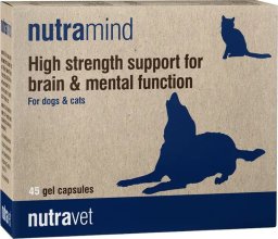 Nutravet NUTRAVET Nutramind For Dogs & Cats 45kaps- Naturalne wsparcie funkcjonowania mózgu, treningu i procesu uczenia się