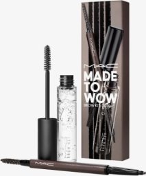  MAC MAC SET Made To Wow Brow Kit: Deep: Brow Set Gel +Eye Brows Styler Crayon Sourcils