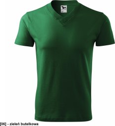  MALFINI V-neck 102 - ADLER - Koszulka unisex, 160 g/m2 - zieleń butelkowa S