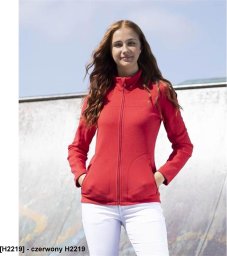 Ardon ARDON JOFLEX - Damska bluza polarowa stójka 2 kieszenie ozdobne płaskie ozdobne 100% poliester fleece, 280 g/m2 - czerwony H2219 M
