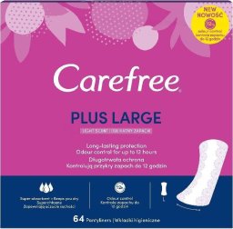 Carefree Plus Large wkładki higieniczne Light Scent 64szt.