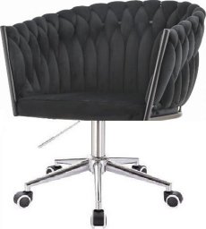 Krzesło biurowe Lugano Krzesło obrotowe TRECCIA OFFICE BLACK VELVET