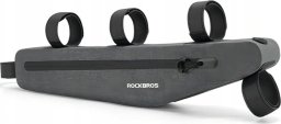 RockBros Długa sztywna torba rowerowa wodoodporna mocowany do ramy 1.5L szara ROCKBROS