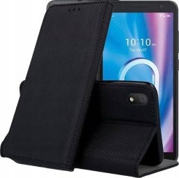  Hello Case ETUI Z KLAPKĄ DO ALCATEL 1B 2020 CZARNE ZAMYKANE MAGNETYCZNE KABURA FUTERAŁ