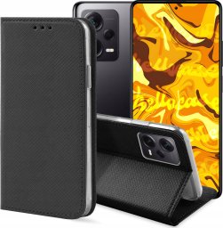 Hello Case ETUI Z KLAPKĄ DO XIAOMI REDMI NOTE 12 PRO PLUS CZARNE ZAMYKANE MAGNETYCZNE