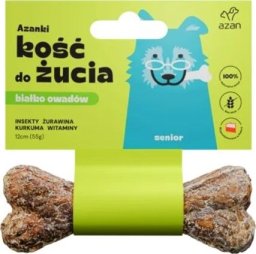 AZAN AZAN - Kość do żucia SENIOR z insektami, żurawiną, kurkumą i witaminami 12cm