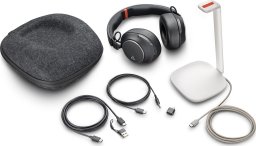 Słuchawki Poly Poly Voyager Surround 85 - Voyager Surround 80 series - Headset - ohrumschliessend - Bluetooth - kabellos - aktive Rauschunterdruckung - Adapter USB-C via Bluetooth - Schwarz - UC-zertifiziert